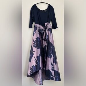 Women’s Formal Dress Size 8 R&M Richards Lilac Purple Floral Skirt Hi Lo